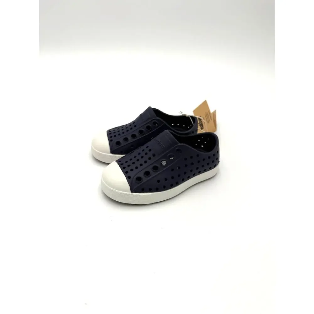 New Native Jefferson Child Shoes - Regatta Blue/Shell White - c5